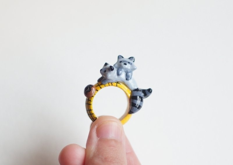 [独角森林] 杂食动物戒指 - 其他 - 粘土 