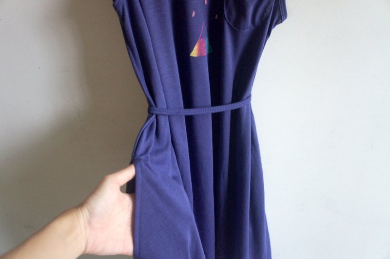 小山长长口袋背心（深灰/大海蓝） - 裙子 - 棉．麻 黑色