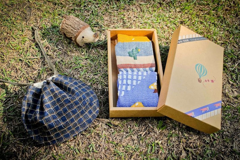 【亲亲朋友，交换礼物】新年快乐！ // 暖暖圆荷组手作小礼盒 - 袜子 - 棉．麻 多色