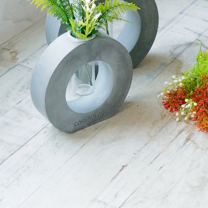 Greenology 环形水泥试管花器 (小) - 植栽/盆栽 - 水泥 灰色