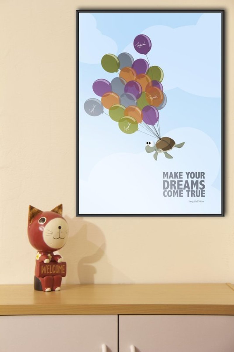 Tequila原创设计海报4开直立-Turtle 挂画 装饰画 - 墙贴/壁贴 - 纸 