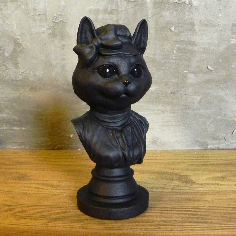 Miss C. 猫姐半身像 备长炭造型摆饰 - 摆饰 - 其他材质 黑色