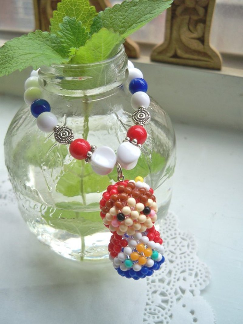 俄罗斯娃娃手环-红色 - 手链/手环 - 其他材质 多色