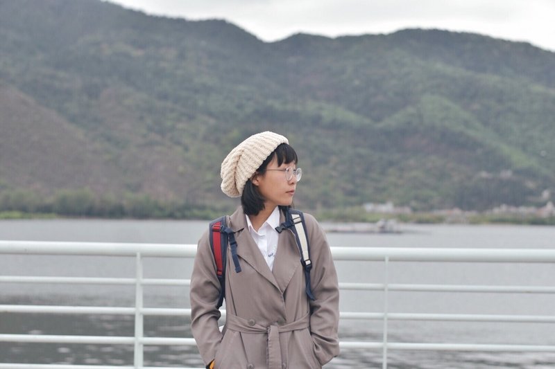 奶油色毛线帽子 - 帽子 - 其他材质 白色