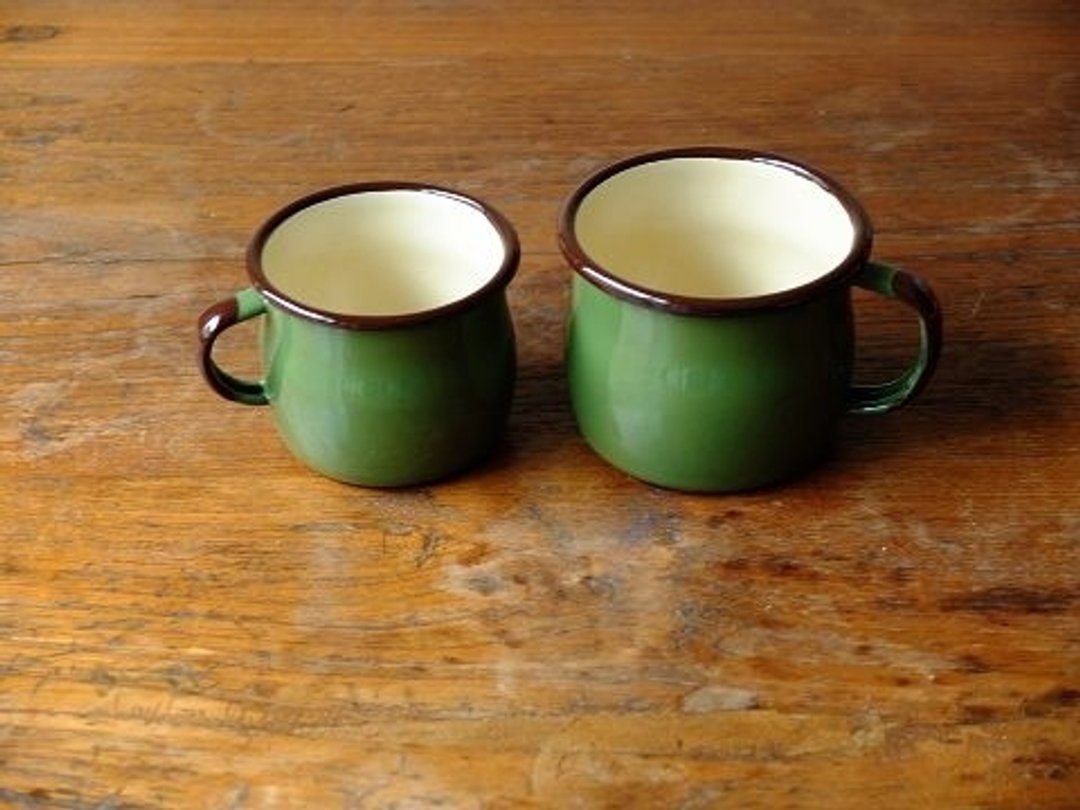 emalia OLKUSZ 波兰珐琅马克杯 250ml 绿 - 咖啡杯/马克杯 - 其他金属 绿色