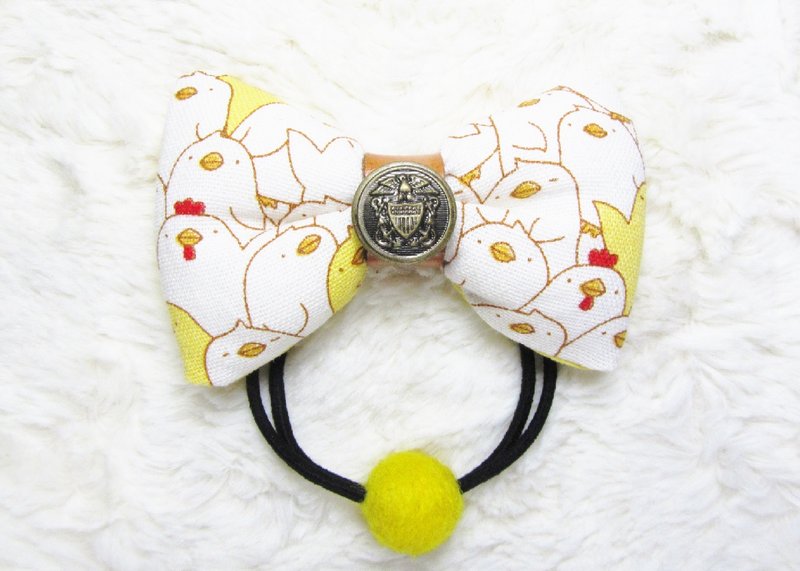 B18-Phancy's手工蝴蝶结发束/发圈[18-Brave the bright new world 迎向光明] - 发饰 - 其他材质 黄色