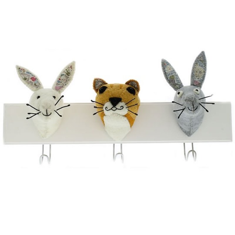 Fiona Walker英国童话风格动物头 纯手工壁饰 - 爱丽丝梦游仙境系 - 墙贴/壁贴 - 羊毛 白色