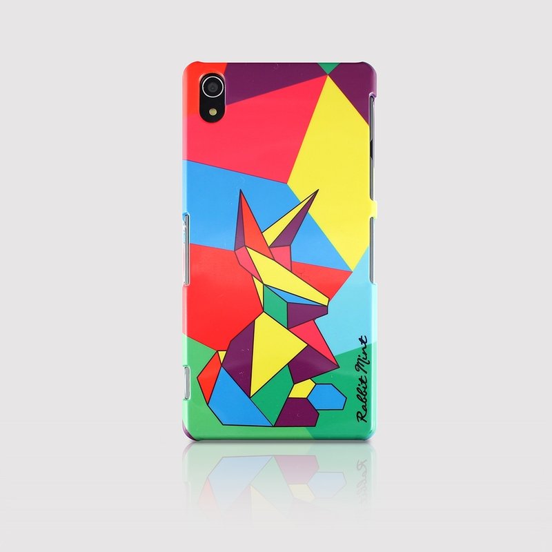 (Rabbit Mint) 薄荷兔手机壳 - 七巧板兔系列 - Sony Z2 (P00058) - 手机壳/手机套 - 塑料 绿色