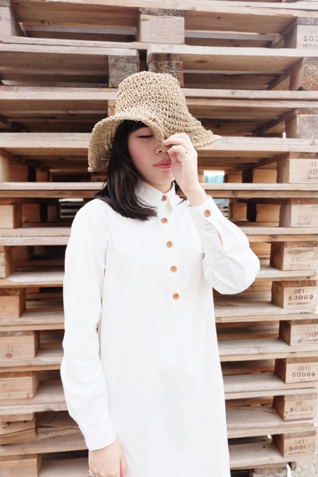 Polo Dress : white - 洋装/连衣裙 - 其他材质 白色