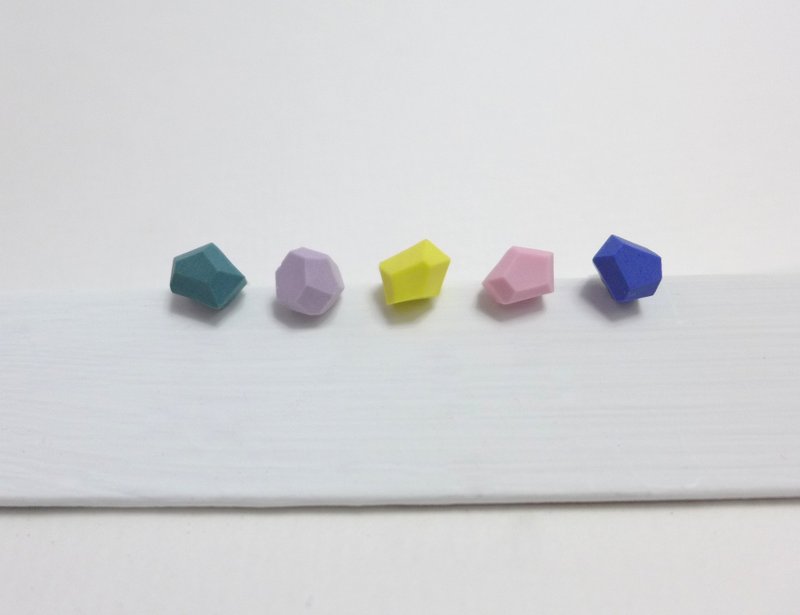 【N.U. Studio】陶瓷系列 随性立体个性糖耳环--新色集合(可改夹式耳环) - 耳环/耳夹 - 陶 多色