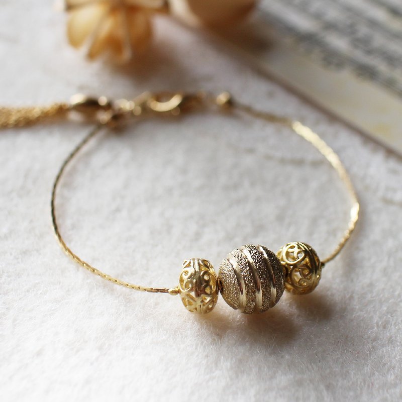 EF流金岁月NO.91花球组黄铜手链 - 手链/手环 - 其他材质 金色