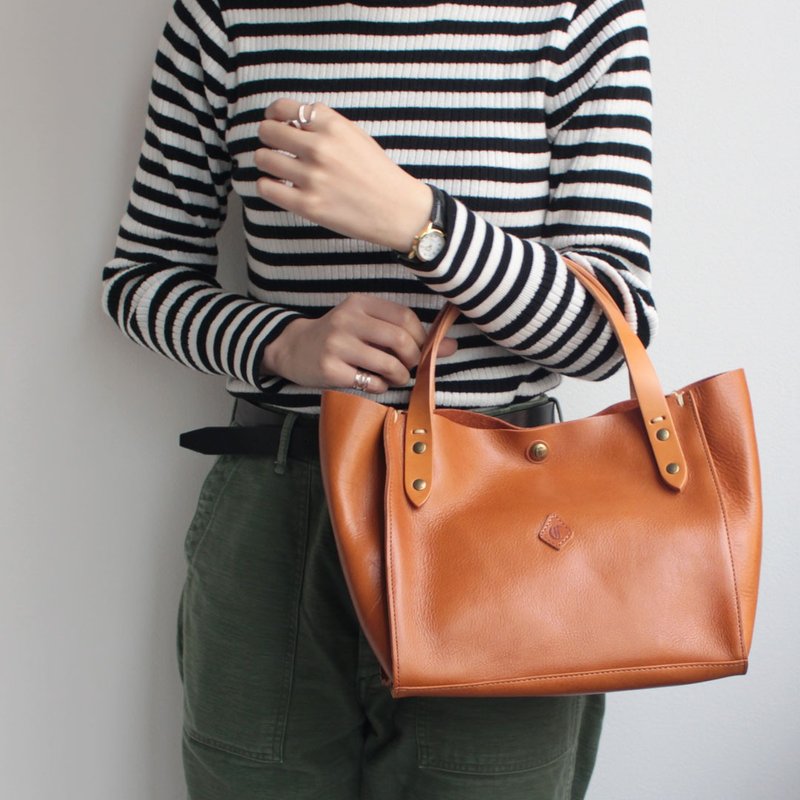 日本品牌真皮手工手提包  Made in Japan by CLEDRAN - 手拿包 - 真皮 咖啡色