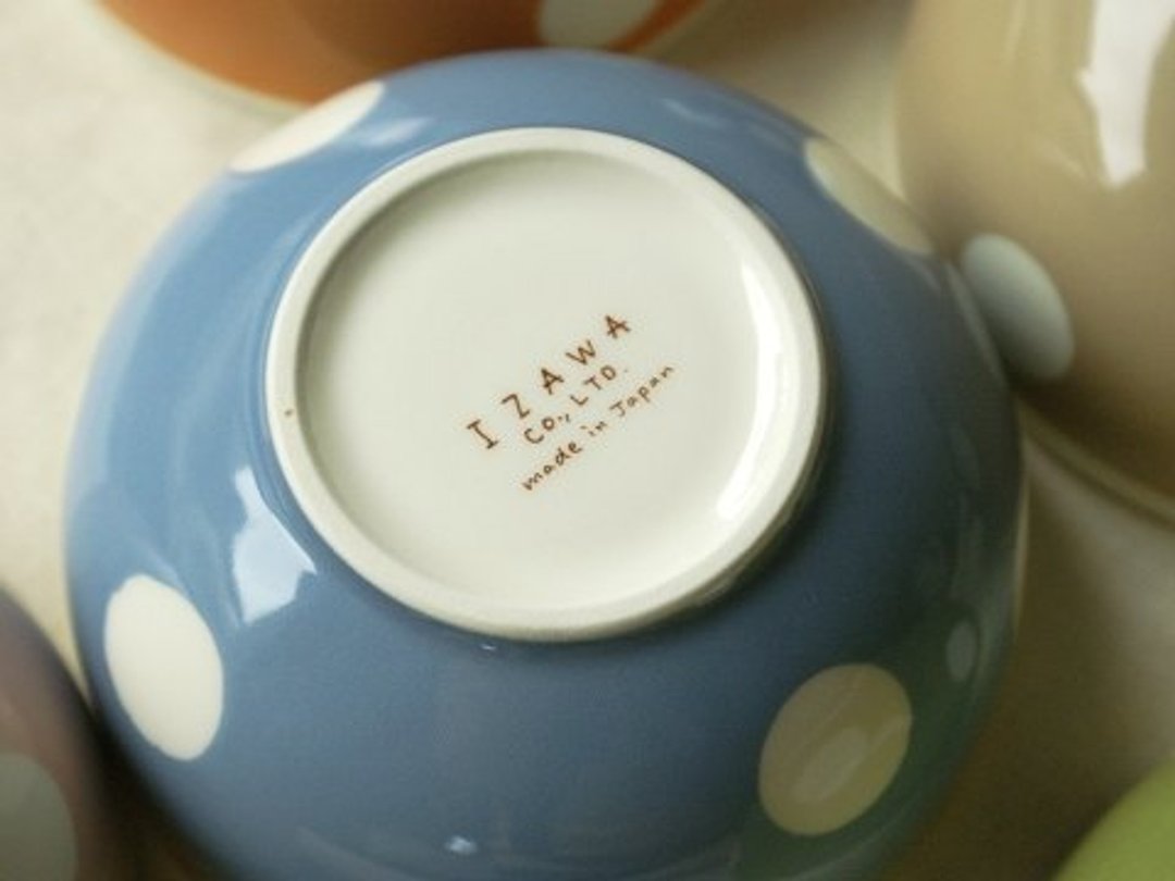 Un sourire水玉点点彩色欧蕾碗 蓝 - 碗 - 其他材质 蓝色