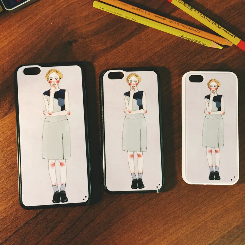 编发少女 iphone 6plus  手机壳 - 手机壳/手机套 - 塑料 绿色