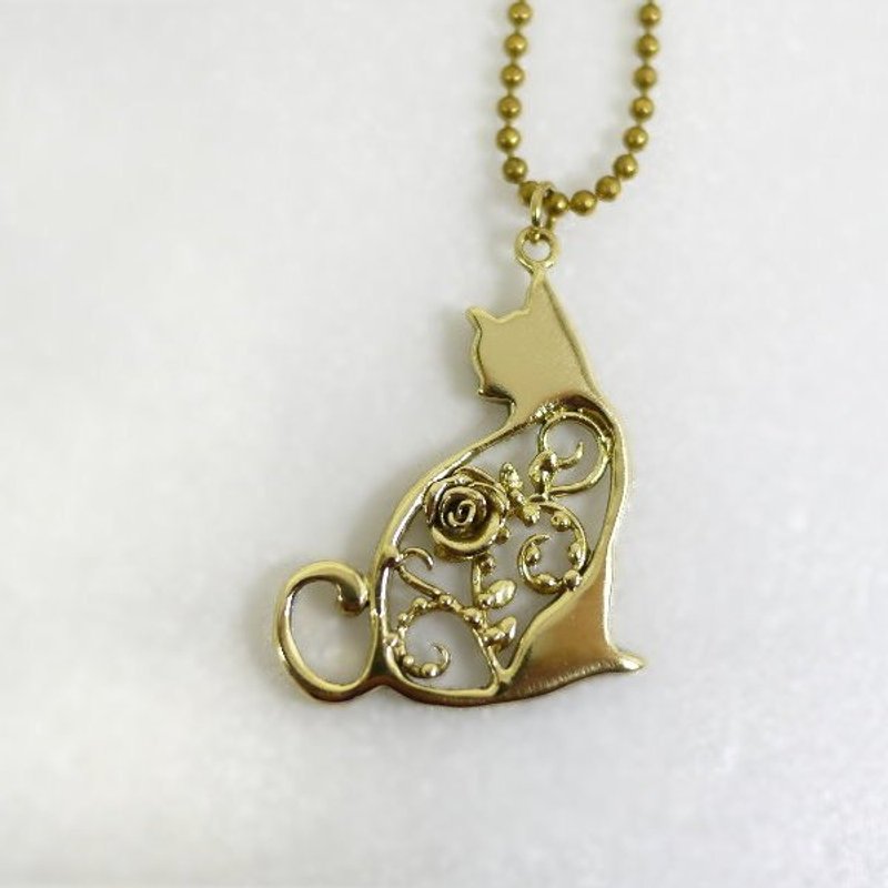 【金＊夏琳 · 饰品】 英国猫咪 --黄铜 - 项链 - 其他金属 