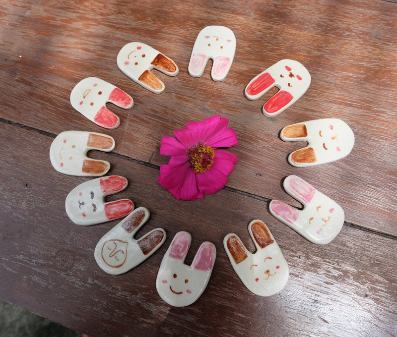 兔子磁铁 - 冰箱贴/磁贴 - 瓷 