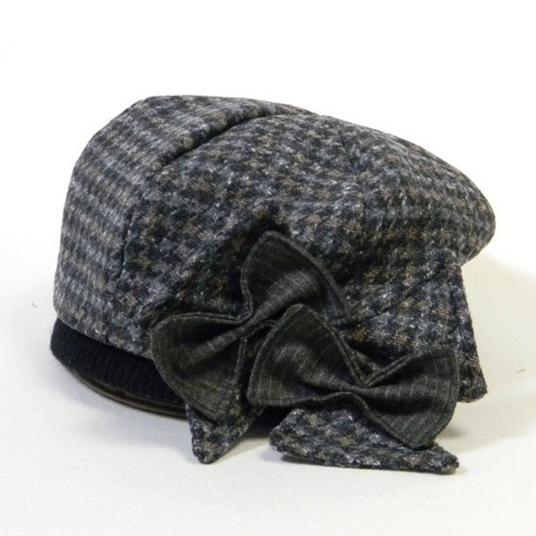 Ribbon beret - 帽子 - 其他材质 咖啡色