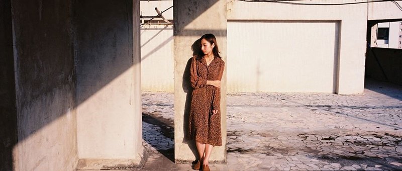 碎花点点 - 洋装/连衣裙 - 棉．麻 橘色