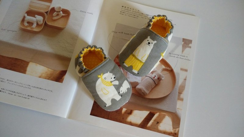 灰底北极熊学步鞋款 宝宝鞋( 鞋长13/14) - 童装鞋 - 其他材质 灰色