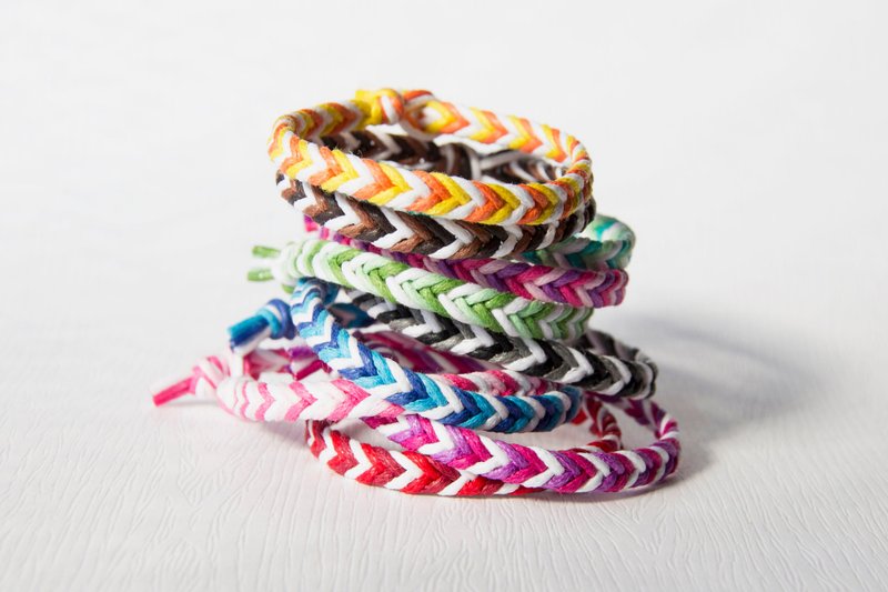 由浅入深-细版入门款 / 手工编织脚环 - 手链/手环 - 其他材质 蓝色