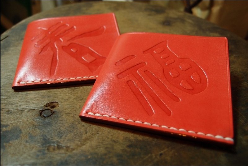 【春节限定】 Pocket Wallet 口袋夹 钞票夹 皮夹 红包 by Min's手工皮制所 - 皮夹/钱包 - 真皮 红色