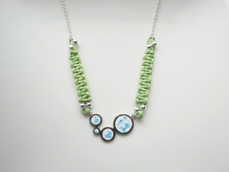 C%手工饰品----大自然的色彩(项链) 银饰 珐琅 - 项链 - 其他金属 蓝色