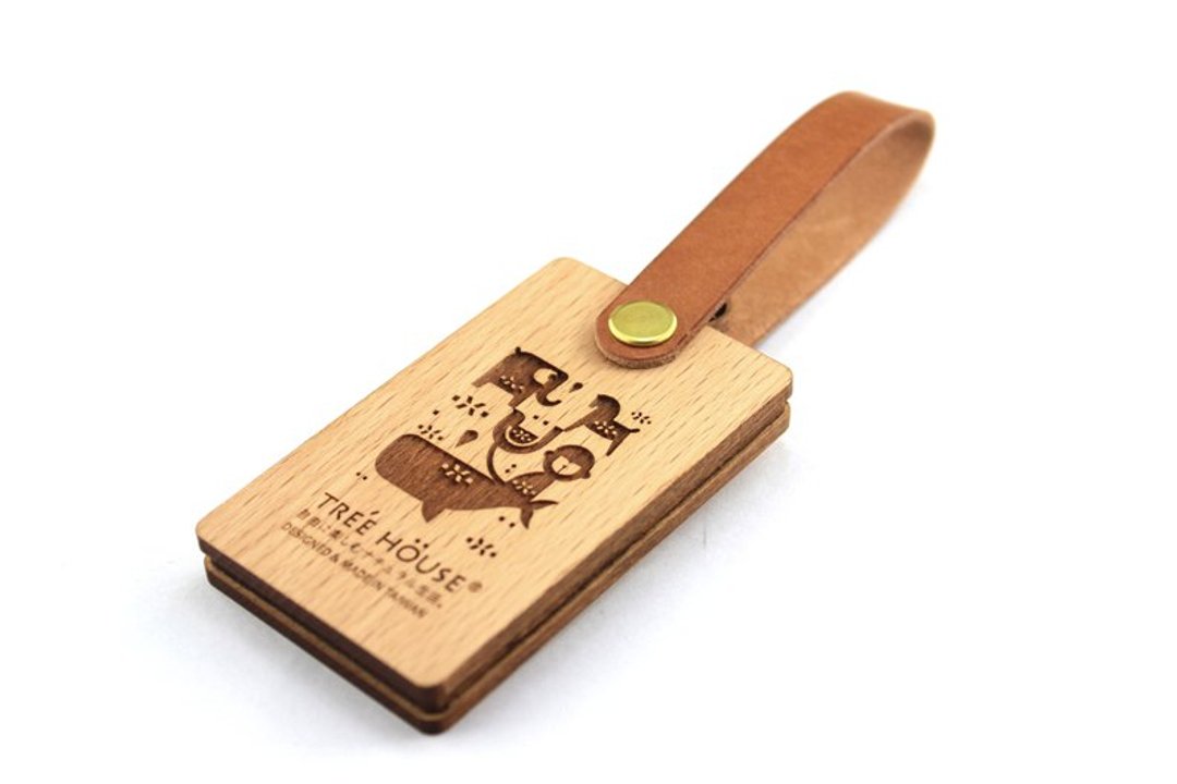 卡片式行李吊牌-快乐动物园wooden luggage tag-客制化商品 - 其他 - 木头 