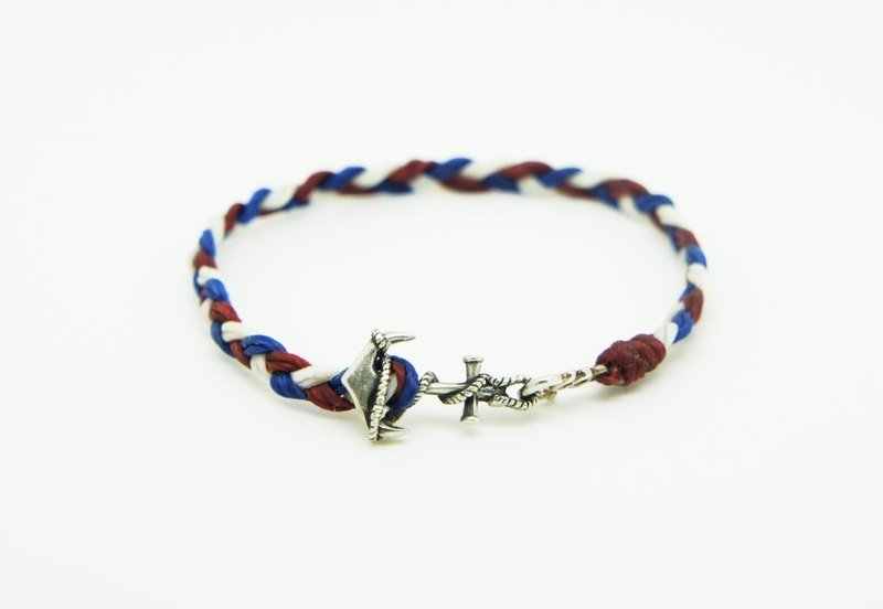 《纯银系》风的终点：纯银船锚个性手环 - 手链/手环 - 其他金属 多色