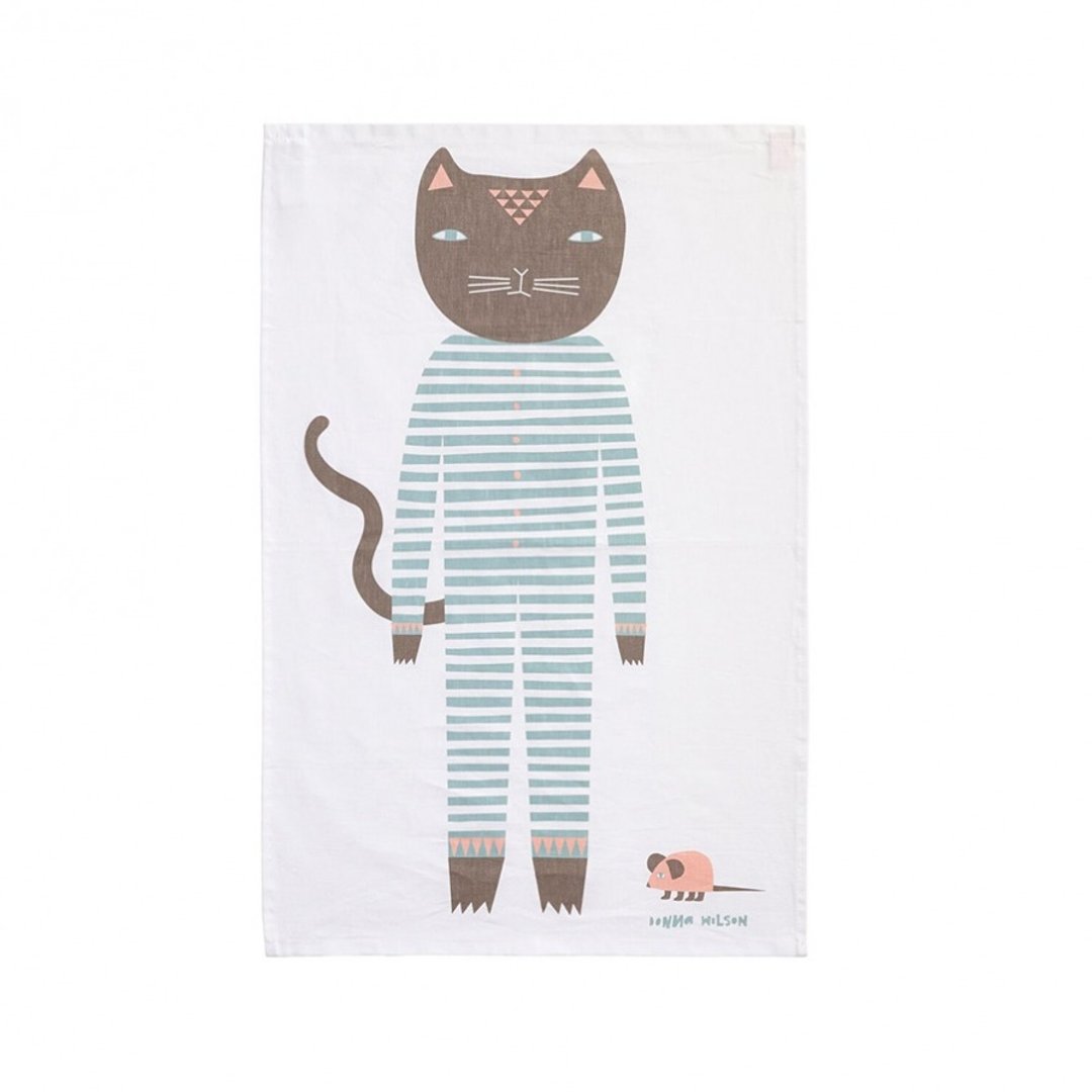 Cats Pyjamas 彩绘餐巾布 | Donna Wilson - 餐垫/桌巾 - 棉 白色