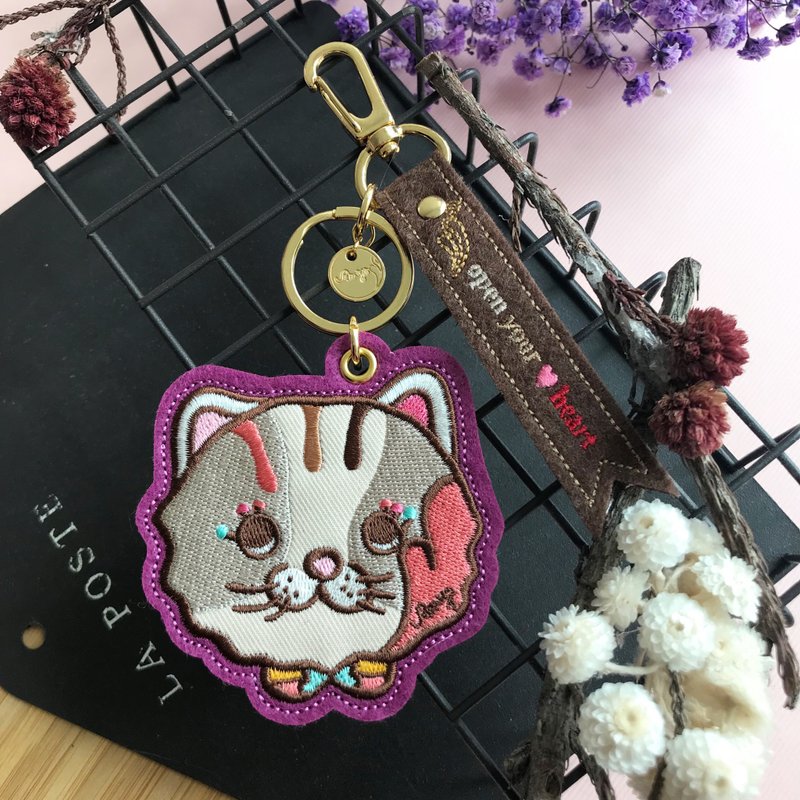 Amy's 猫咪 织带系列x钥匙圈.挂饰 - 吊饰 - 绣线 多色