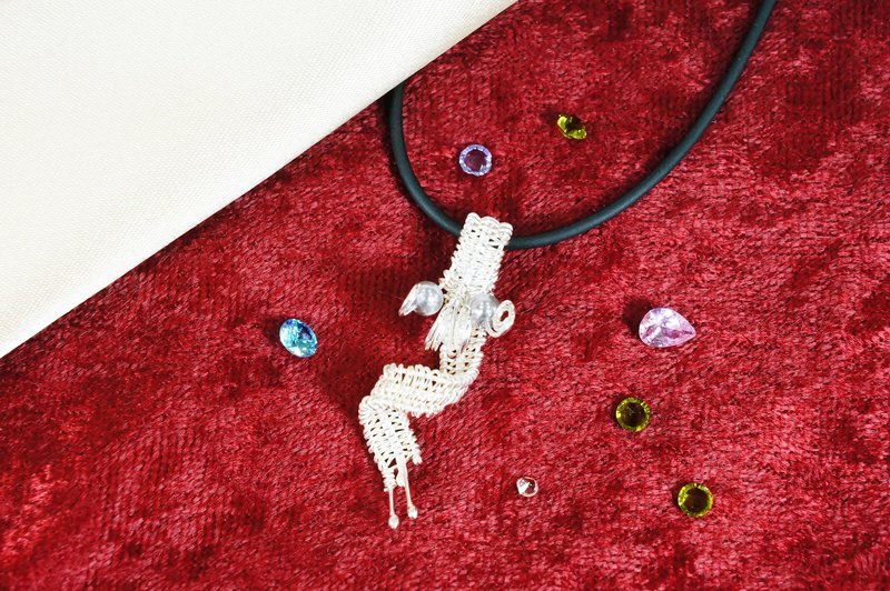 手作银饰 / 木须龙 / 925纯银 / 项链 - 项链 - 银 白色