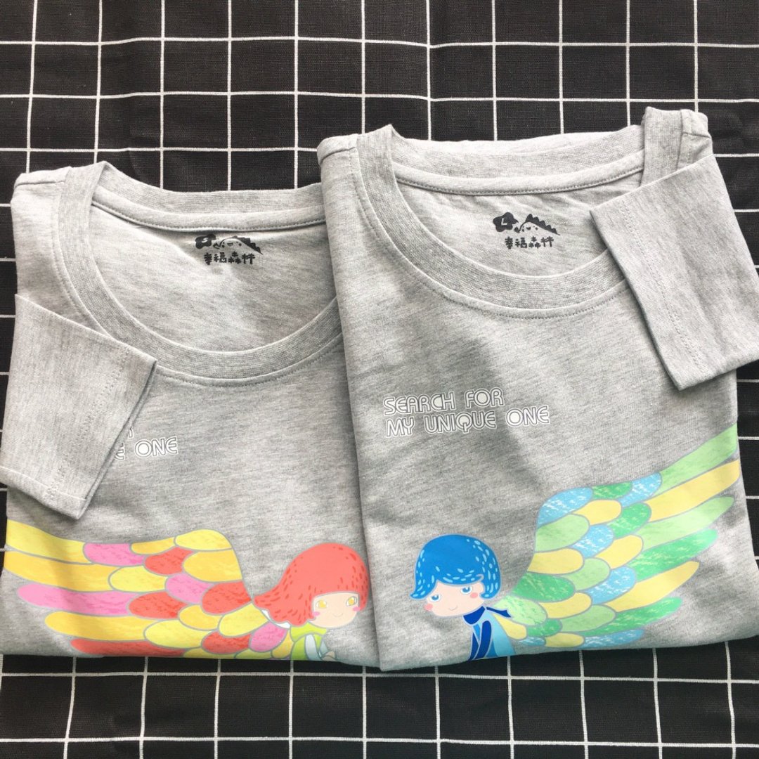 【情人节礼物】You Complete Me 情侣装 棉T 长袖T-shirt - 女装 T 恤 - 棉 灰色