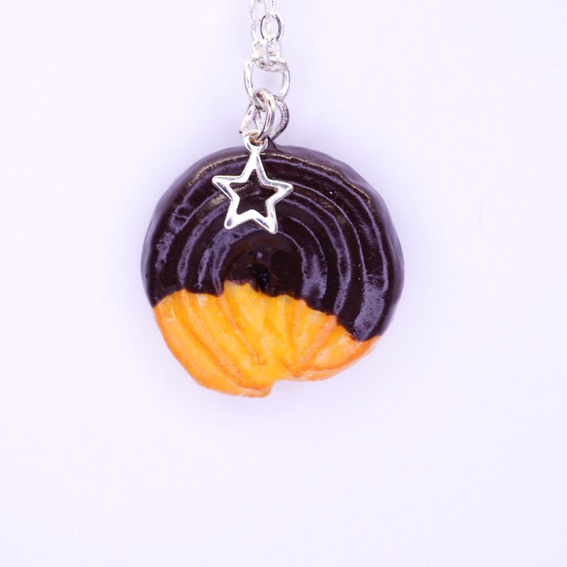 Playful Design 法式圆形曲奇饼颈链 - 颈链 - 粘土 金色