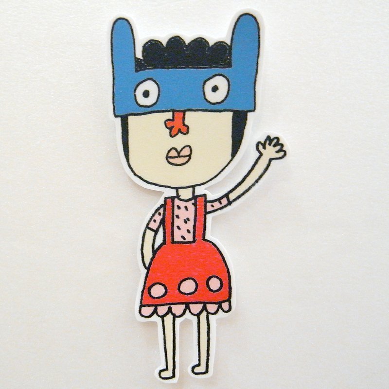 兔子面具大贴纸 - 贴纸 - 纸 