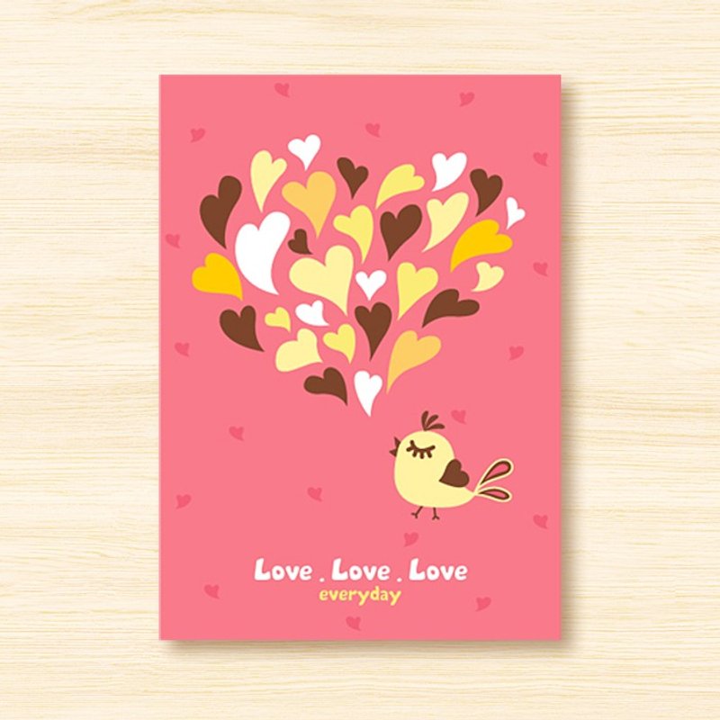 Love 明信片 _ 情人卡、母亲卡 \ 满100元才出货喔 - 卡片/明信片 - 纸 粉红色