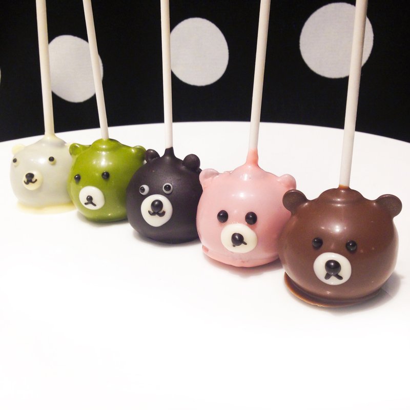[黑熊先生巧克力布朗尼]小熊棒棒布朗尼Ｘ5支 - 零食/点心 - 新鲜食材 多色