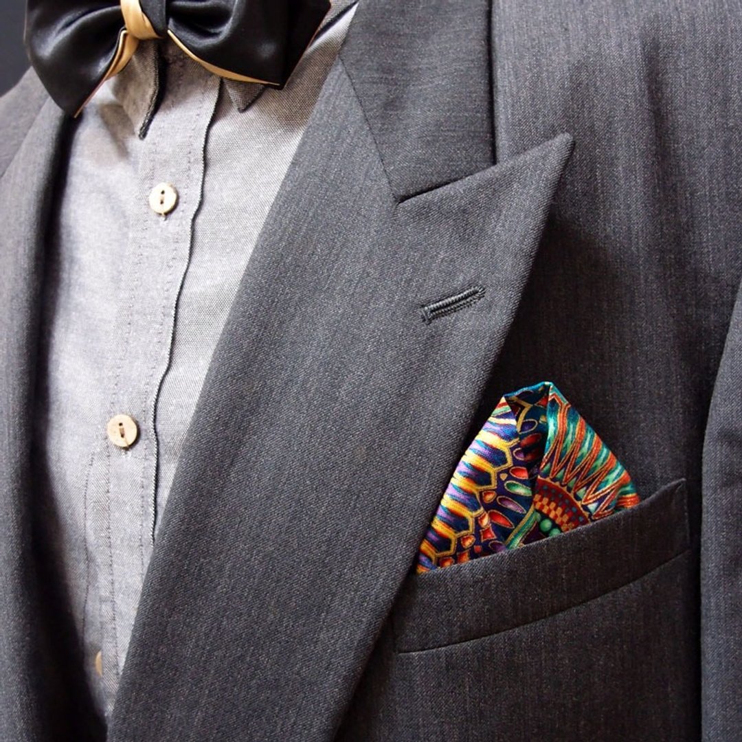 雀屏烫金印花口袋巾pocket square- 方便快速懒人用 - 其他 - 其他材质 多色