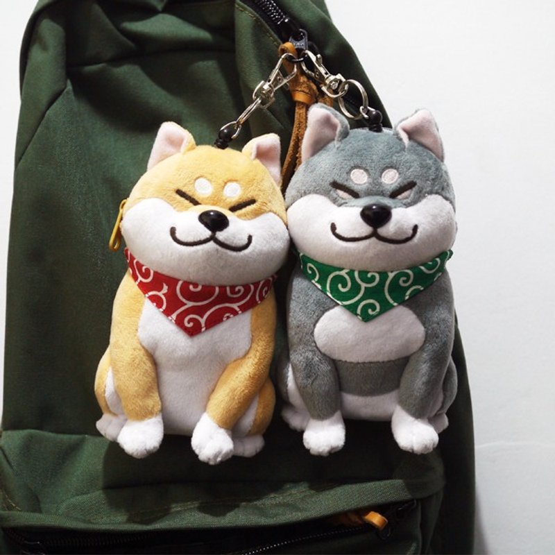 仓屋 柴犬卡包/零钱包/收纳包 黑柴/赤柴 含三角巾 - 零钱包 - 其他材质 橘色