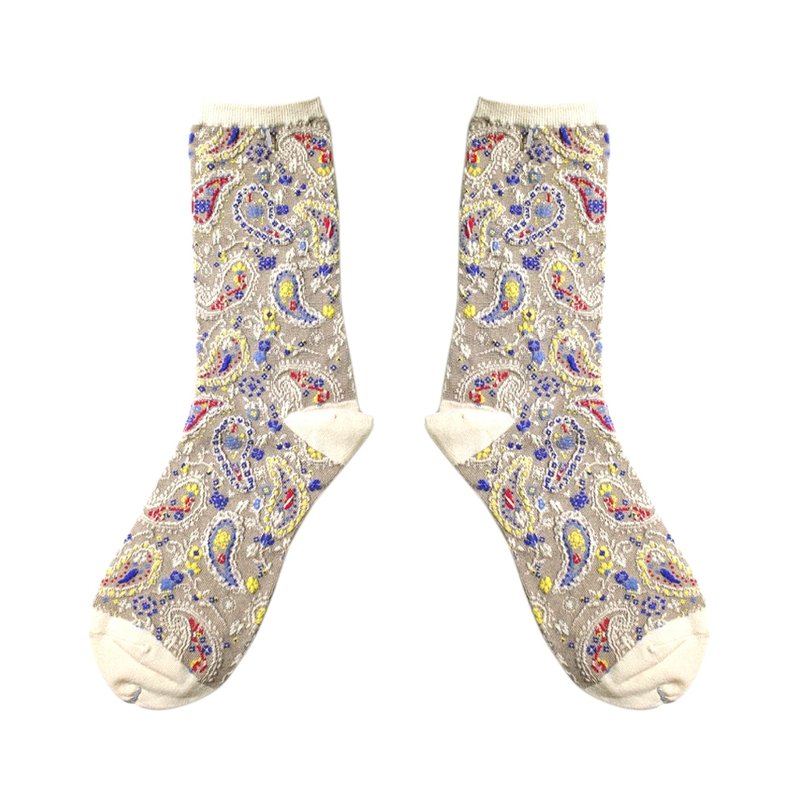 【4色】甘草花语！// 袅袅烟吹草旅棉袜子 :::DAWN' make up your feet ::: - 袜子 - 棉．麻 多色