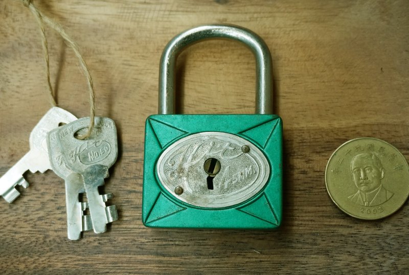 复古雕花老锁  - 自行车/周边 - 其他材质 绿色