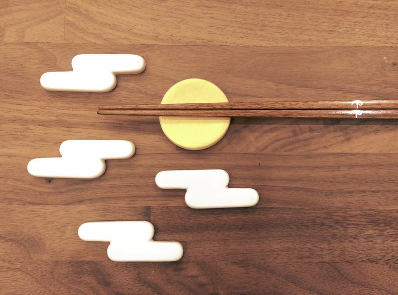 云月箸置   筷架 - 筷子/筷架 - 其他材质 白色