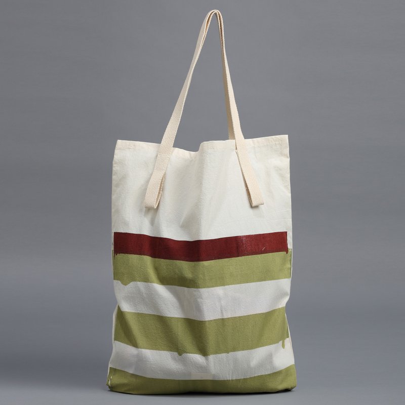 JainJain大型潇洒袋/环保购物袋 #红豆抹茶 - 侧背包/斜挎包 - 棉．麻 多色