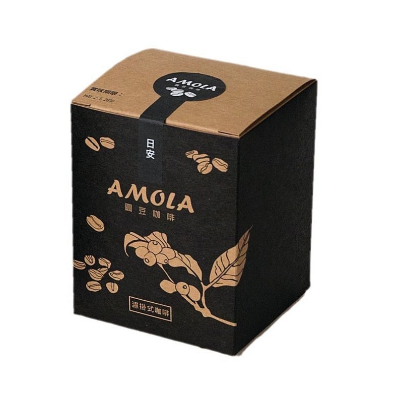 //滤挂式咖啡包//圆豆日安 - 咖啡 - 植物．花 咖啡色