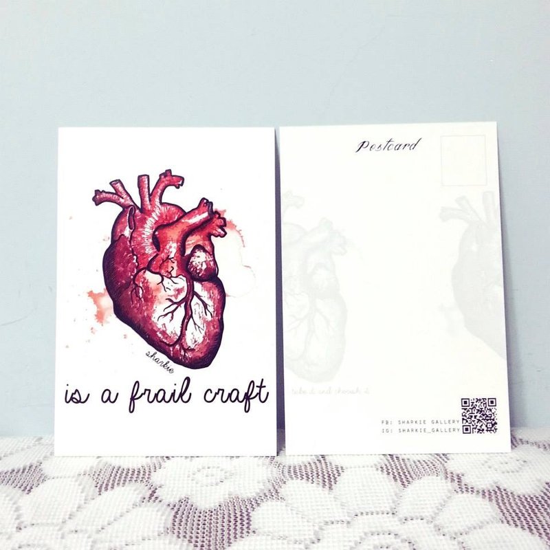 心脏 明信片 (Heart Postcard) - 卡片/明信片 - 纸 多色