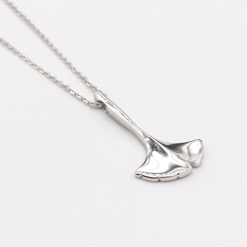 银杏 纯银项链 锁骨链 - 锁骨链 - 纯银 银色