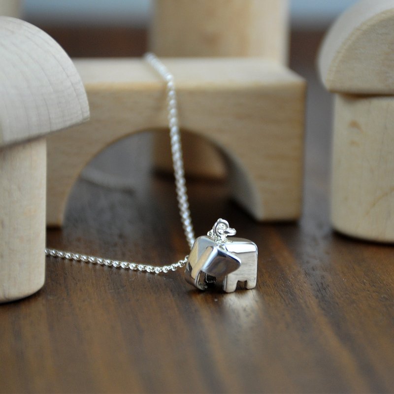 童心 小板象 925银 - 项链 - 银 银色