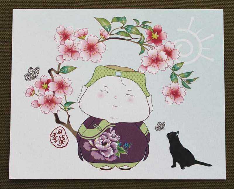 四季婆明信片樱花 - 卡片/明信片 - 其他材质 粉红色