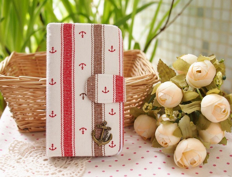 布艺 啡海洋风船锚手机套 保护套 手机壳 Sony Xperia Z4 Z3 Z2 Z1 ZR ZL SP iPhone 6 plus 6 + 5s 5 - 其他 - 其他材质 咖啡色