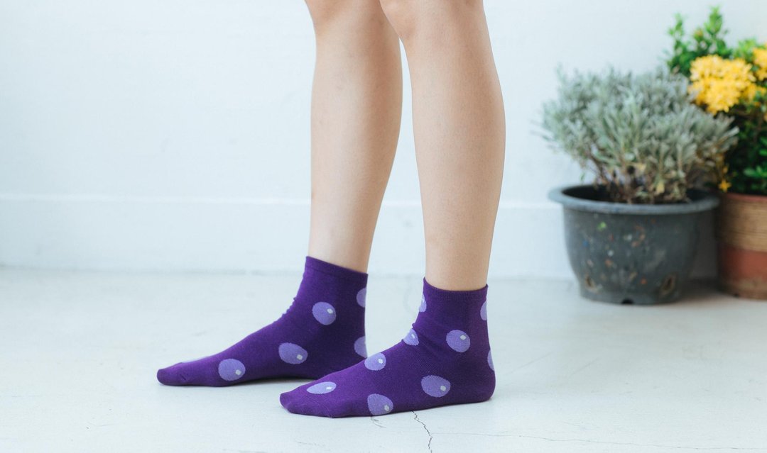 巨峰葡萄 _台湾水果系列_ NAKID SOCKS_袜子_短袜/交换礼物 - 袜子 - 其他材质 紫色