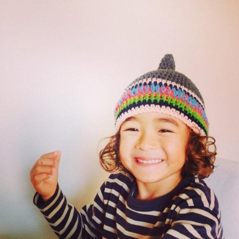 colour colour M  gnome beanie  pixie  japanese handmade australia - 帽子 - 压克力 灰色